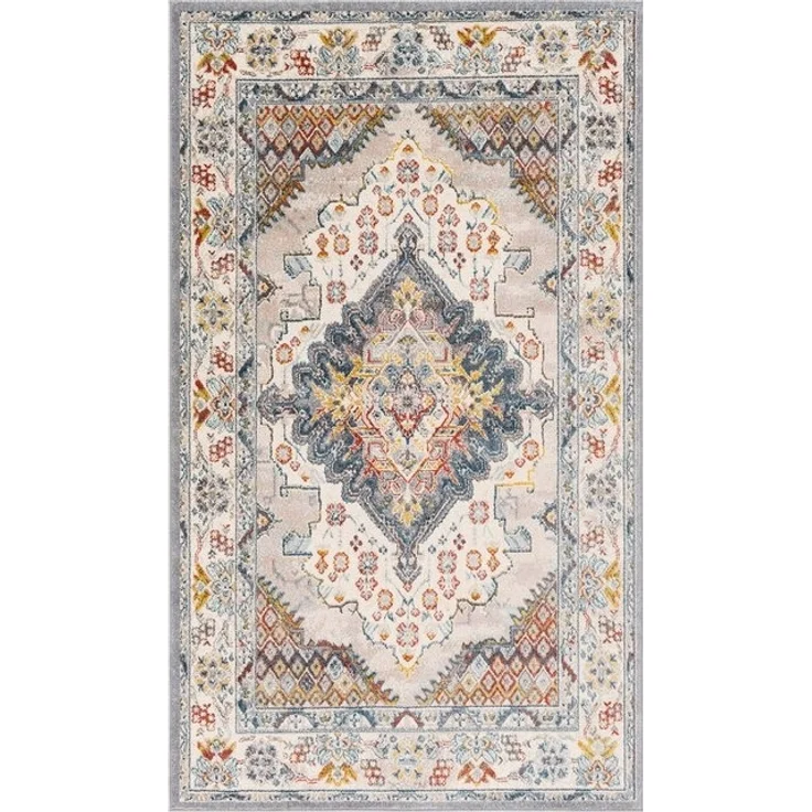 Livabliss Teppich CASABLANCA, rechteckig, Höhe: 12 mm, Vintage Orientteppich, Kurzflor Boho Wohnzimmerteppich, Läufer – Bild 4