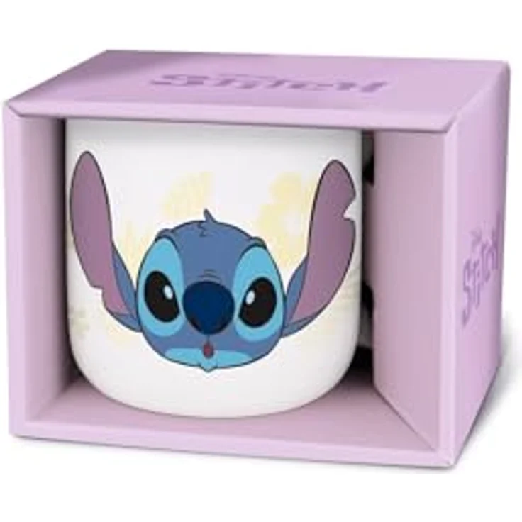 Stitch Becher Keramik Tasse Tee Kaffee Becher Pott im Geschenkkarton – Bild 4