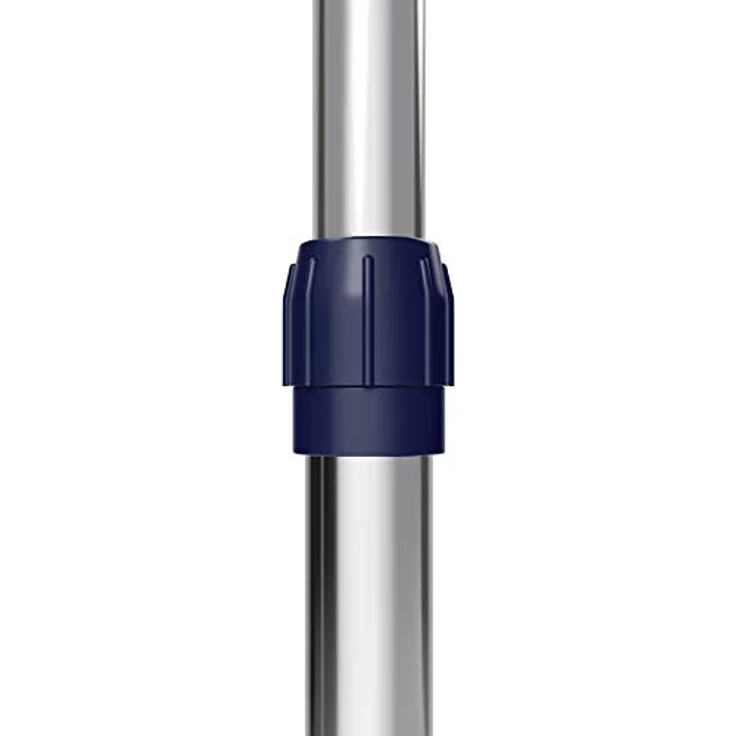 Songmics Kleiderständer, Garderobenständer auf Rollen, Rohre mit Edelstahlbeschichtung, mit ausziehbarer Kleiderstange, seitliche Haken für Accessoires, höhenverstellbar 97-165 cm, Blau – Bild 8