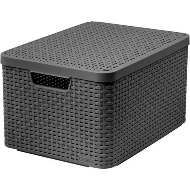 Curver Aufbewahrungsbox mit Deckel Style L 30L Metallic Silbern 443863 – Bild 1