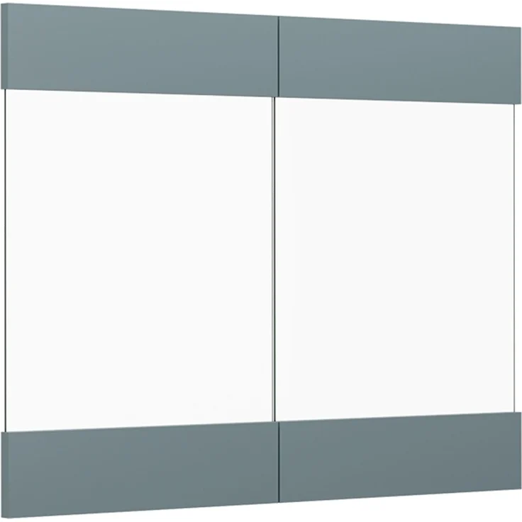 Küchenfront R-Line Blau-Grau 79.2 x 59 cm Möbelfront für den Hängeglasschrank Vicco – Bild 1
