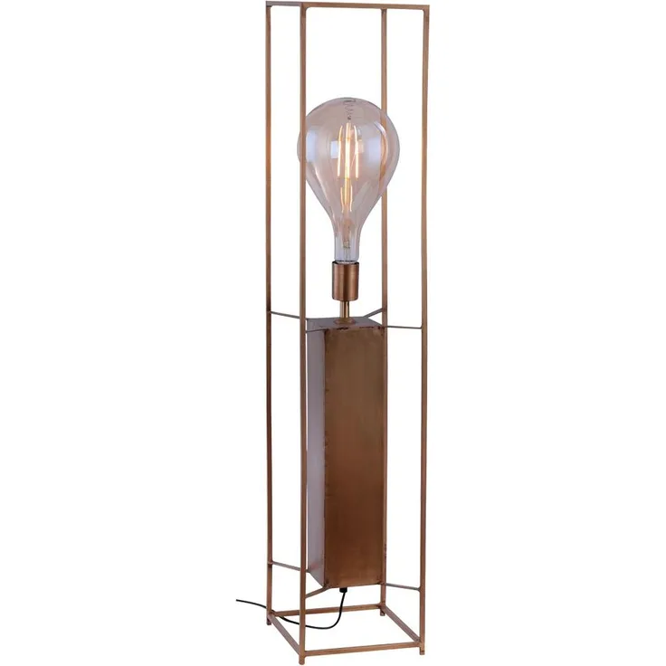 Stehleuchte, Käfig-Optik, Messing, H 99 cm