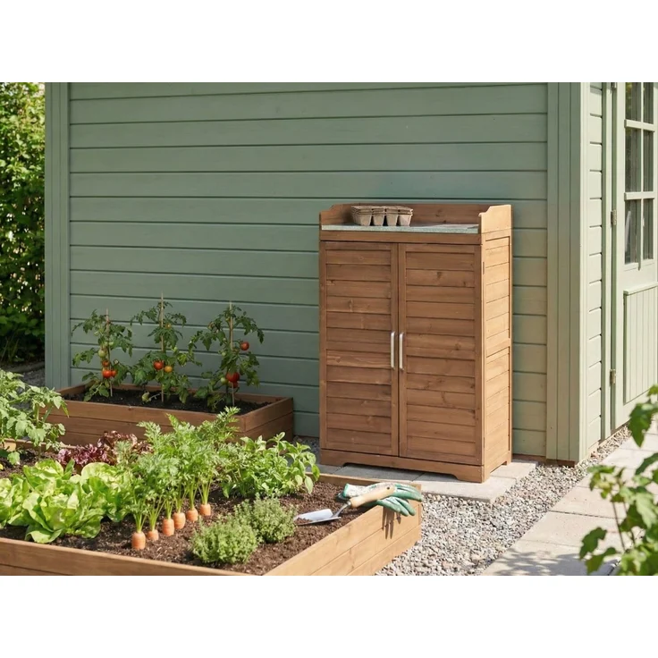 Pflanztisch TEREVILLE Tannenholz 67 cm 45 cm Braun – Bild 3