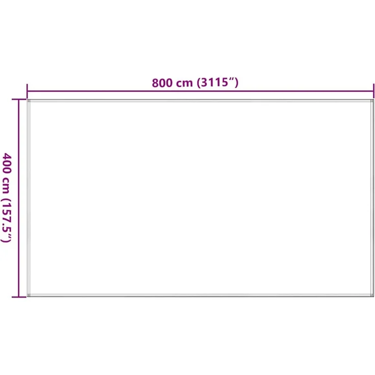 vidaXL Zeltteppich Taupe 400x800 cm HDPE 310755 – Bild 9