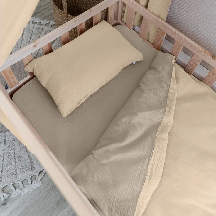 lilimaus Kinderbettwäsche Musselin Bettbezug-Set 100x135 & 135x200 mit Kissenbezug, 1 teilig, butterweich & temperaturausgleichend - Set mit Kissenbezug – Bild 1