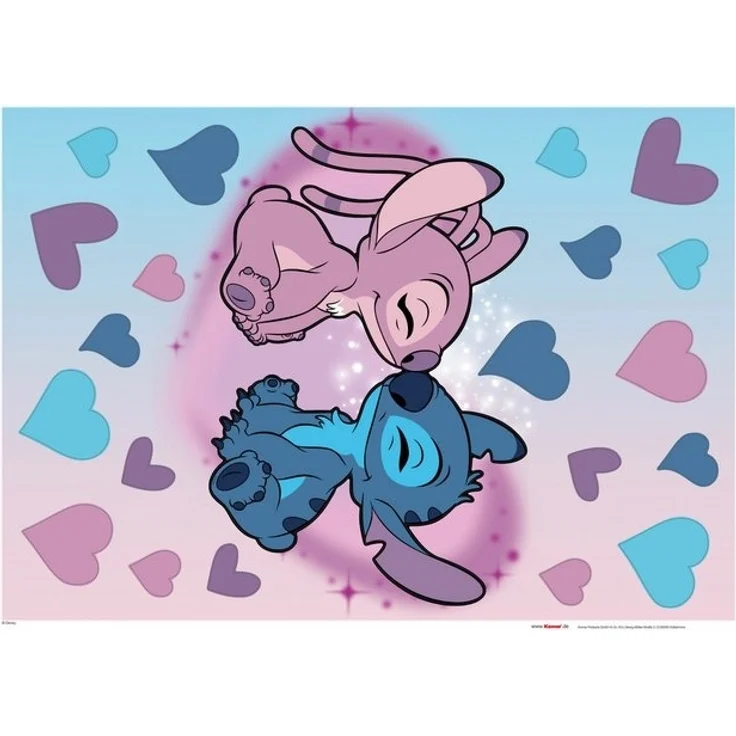Komar Wandtattoo Stitch and Angel Cutie - Größe 50 x 70 cm (22 St), Künstler: Komar, selbstklebend, Wandsticker, Kinderzimmer – Bild 3