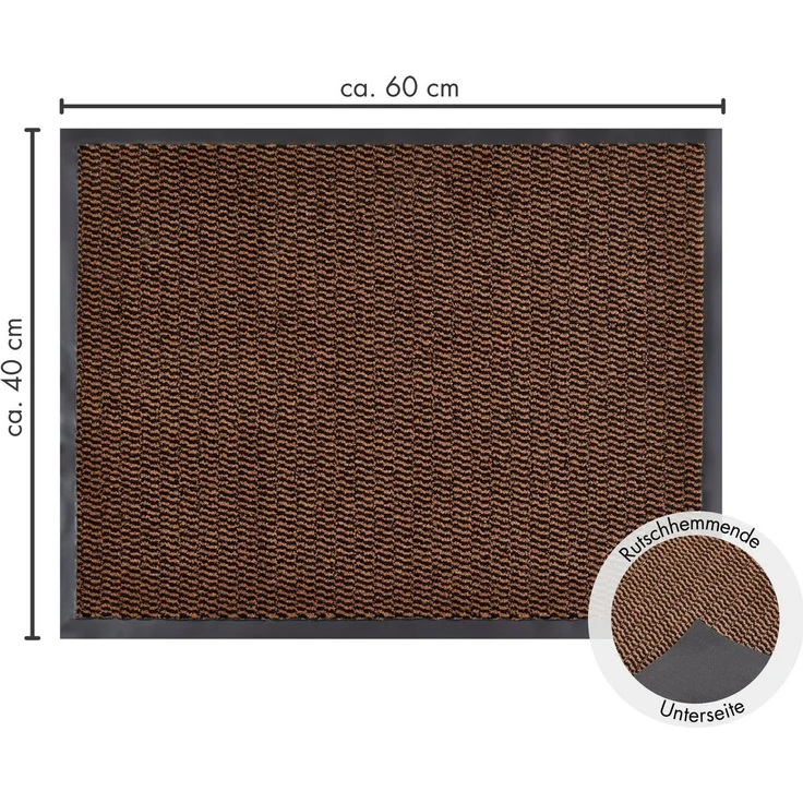 Andiamo Fußmatte Easy, Made in Netherlands, rechteckig, Höhe: 5 mm, Schmutzfangmatte, rutschhemmend, Innen- und überdachten Außenbereich – Bild 2