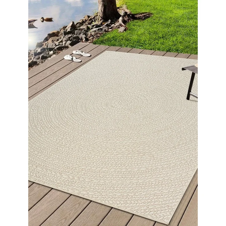 the carpet Teppich Kansas, rechteckig, Höhe: 1 mm, moderner robuster In und Outdoor Teppich Jute Look – Bild 1