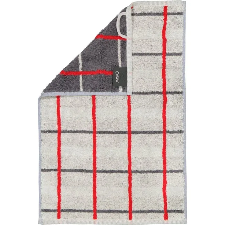 Cawö Gästehandtuch Gästetuch "Noblesse Square" 2er-Pack, Frottier (2-St), Walk-Frottier Karo