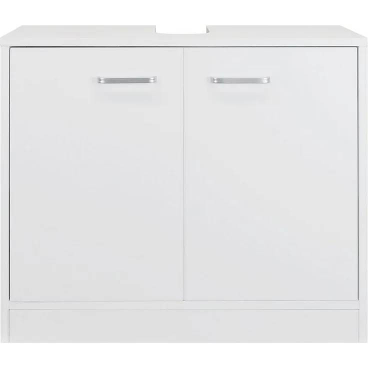 Stabilo Sanitär Waschbeckenunterschrank Waschbeckenunterschrank "LUNA" polarweiß matt 2-türig, 63x29x55cm (1-St) matt 2-türig