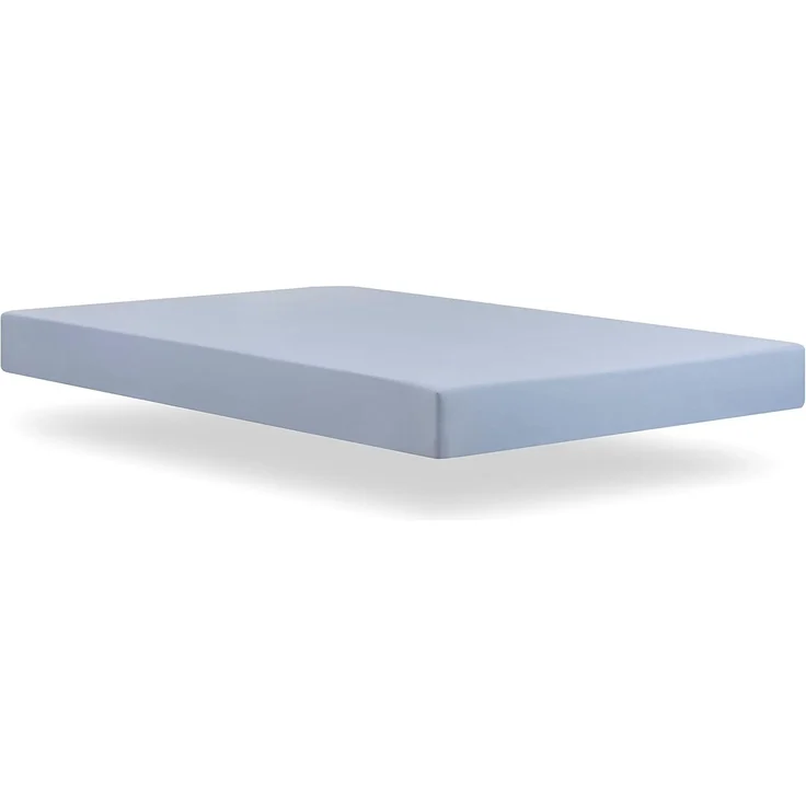 Spannbettlaken aus gebürsteter Mikrofaser, extra weich, für Betten 90x190/200 cm, Hellblau – Bild 2