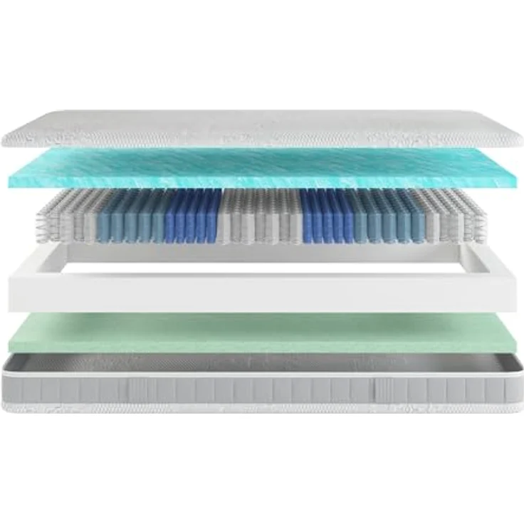 Schwarzwald Schlafsysteme bodial Taschenfederkern-Matratze H4, 100 x 200 cm, TFK³-Technologie, 2 Liegeseiten, atmungsaktiver Bezug, waschbar bis 40°C – Bild 5