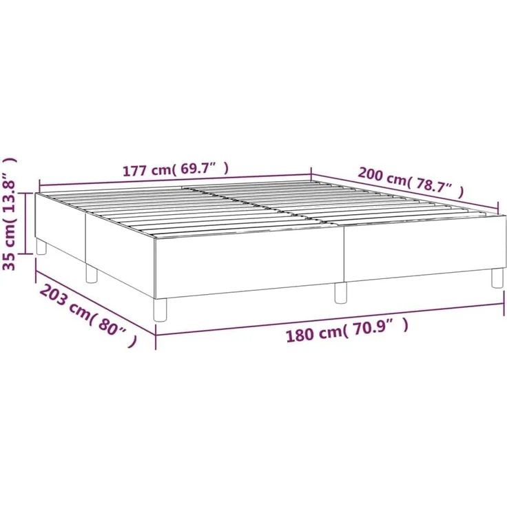 vidaXL Boxspringbett, Samt dunkelgrün, 180x200 cm – Bild 2