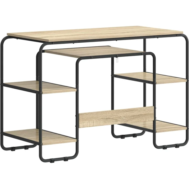 vidaXL Schreibtisch mit Stauraum Sonoma-Eiche 113,5 x 52 x 75,5 cm 8008033 – Bild 5