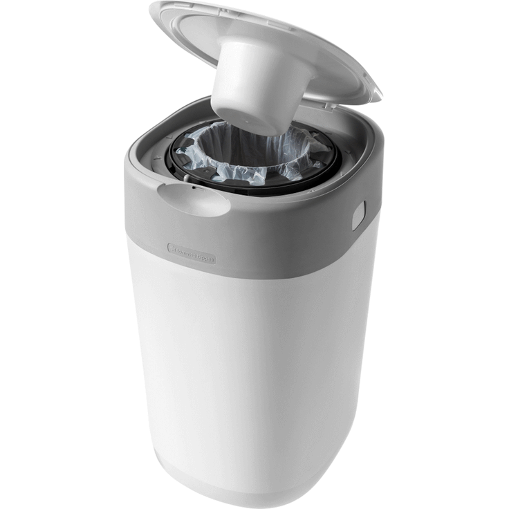 Tommee Tippee Windeleimer Twist & Click Sangenic Tec, Geruchsdichtes Windelentsorgungssystem, Inklusive 1x Nachfüllkassette, Weiß – Bild 3
