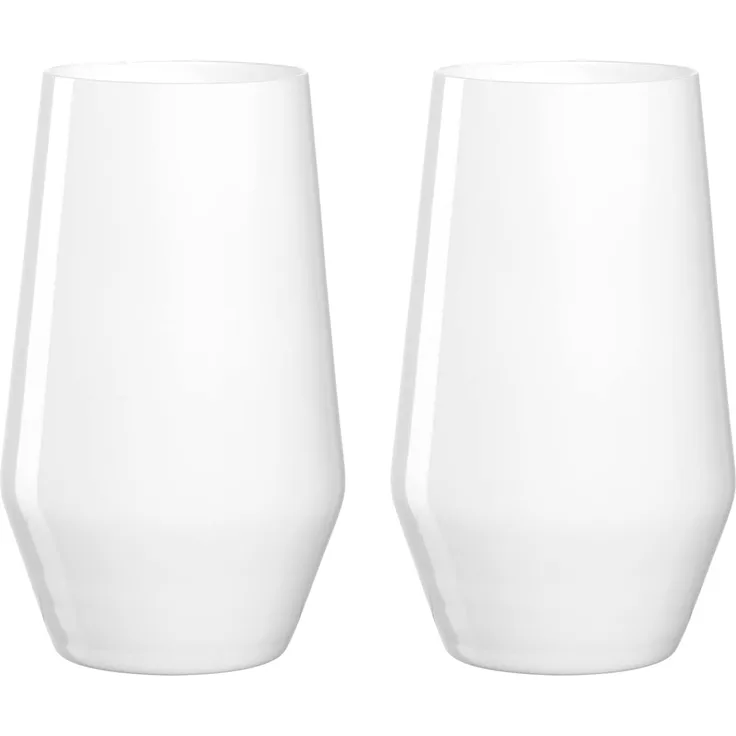 Leonardo Trinkglas Etna, 2er Set, Glas, Gläser, Wasserglas, Kristallglas, Weiß, 365 ml, 026656