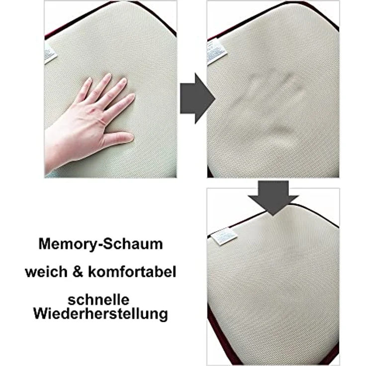 TRISENS Stuhlkissen Nika, Gel-Kissen Set 40x40 - Stuhlkissen mit modernem Memory-Schaumstoff – Bild 8