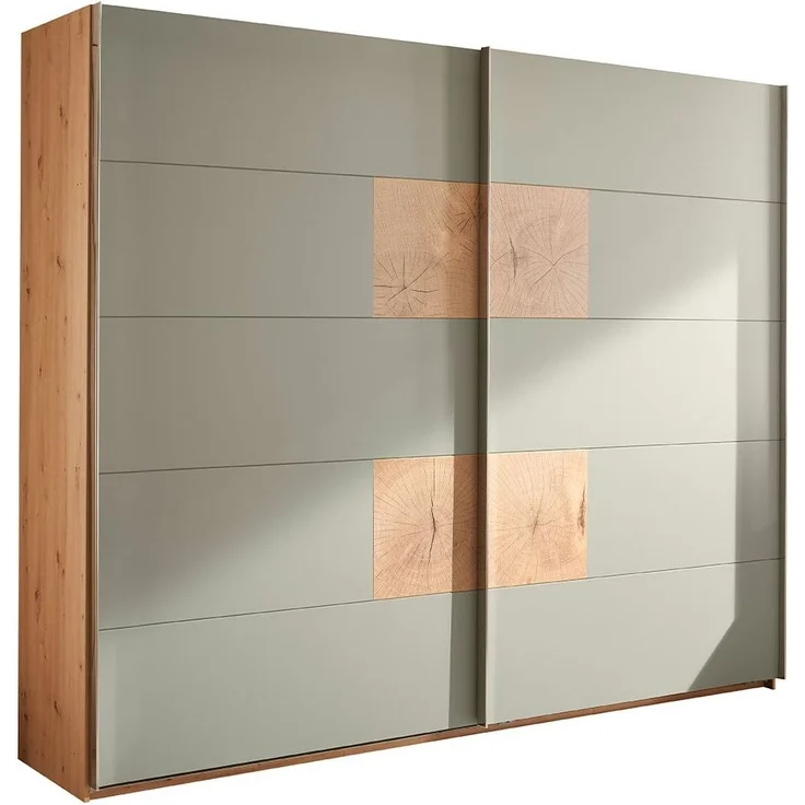 Schiebetürenschrank LIV'IN Simada, Holzwerkstoff, Grün, 270 x 226 x 60 cm – Bild 1