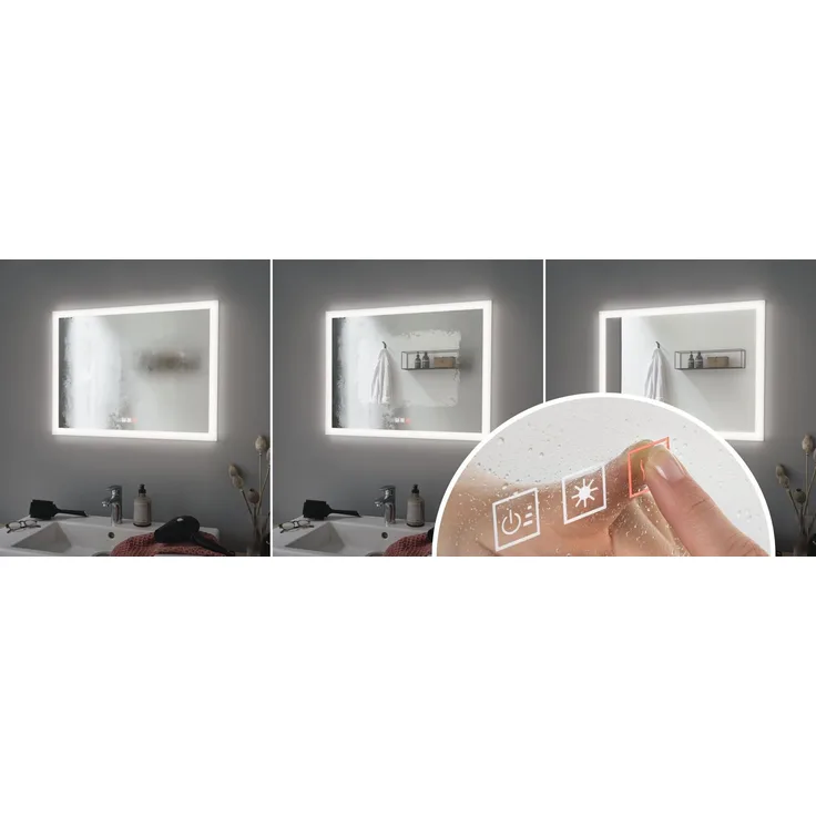 Paulmann No. 78951 HomeSpa LED Leuchtspiegel Mirra eckig IP44 21W WhiteSwitch