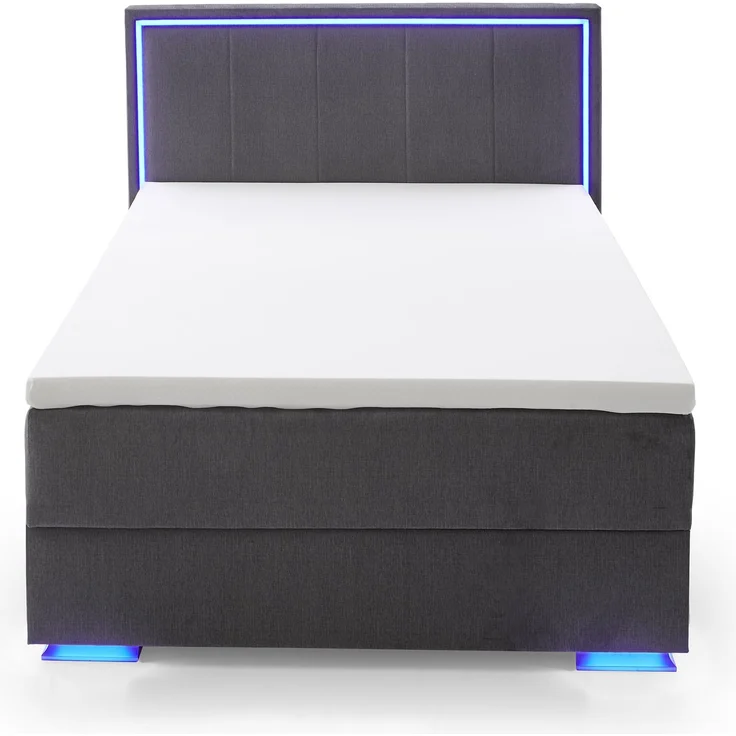 Colorado II Boxspringbett grau Stoffbezug Breeze 209cm x 151cm x 121cm – Bild 2