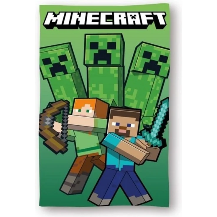 Minecraft Baumwollhandtuch Badehandtuch Strandtuch 70x140 cm aus Baumwolle – Bild 2