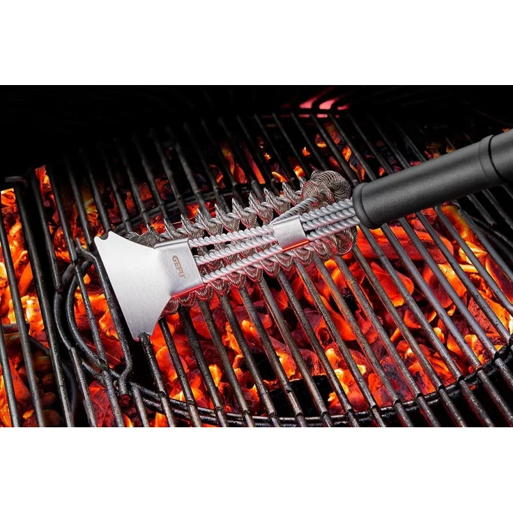 Gefu borstenfreie Grillbürste BBQ, Schwarz/Silber, 44 cm – Bild 3