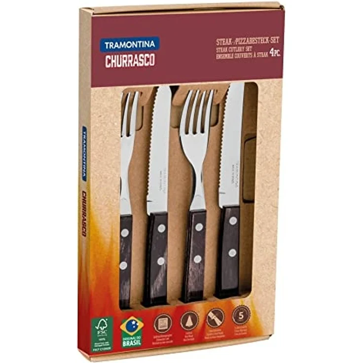Tramontina Steak- Pizzabesteck 4 teiliges Set – Bild 7