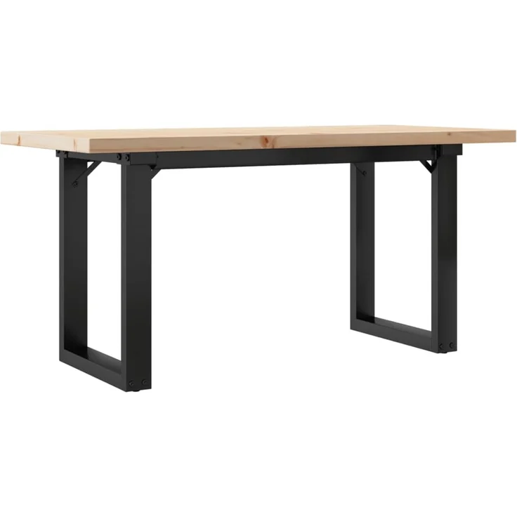 Couchtisch Sofatisch, O-Gestell 100x50x45,5 cm Massivholz Kiefer Stahl d320e – Bild 6