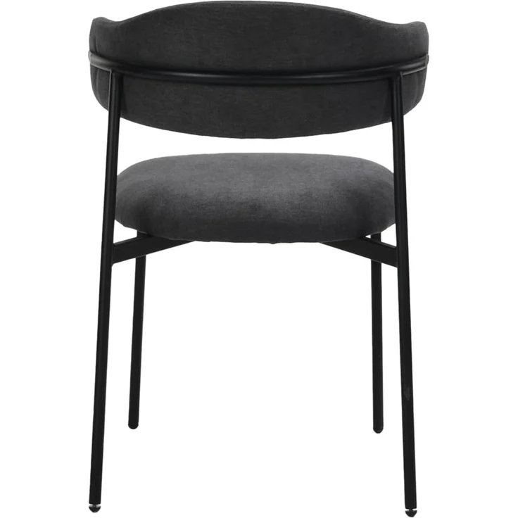 byLIVING Esszimmerstuhl 2er Set Jersey/Webstoff dunkelgrau/Gestell Metall schwarz / 4-Fuß-Stuhl/Küchenstuhl/Polsterstuhl/B 58, H 78, T 54,5 cm – Bild 7