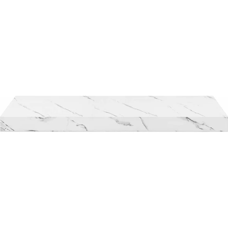 Wandregal, Hängeregal Wandmontiert Weiß Marmor 50 x 23 x 4 cm Holzwerkstoff de6432 – Bild 6