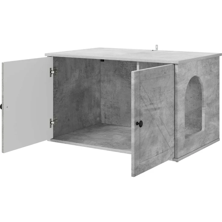 vidaXL Katzenhaus Beton 85 x 55 x 50 cm Holzwerkstoff 8000728 – Bild 5
