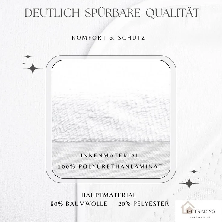 Wasserdichte Matratzenschoner 160x200cm mit 25 cm Rundumgummizug Matratzenauflage Inkontinenzunterlage Nässeschutz – Bild 7