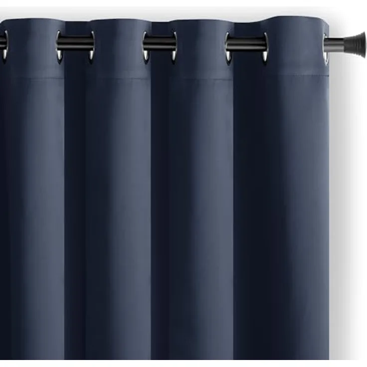 RESTILO Blackout Vorhang 140x245 cm Indigo 1 St. Ösenschal Verdunkelungsvorhang Blickdicht Fensterdekoration Dekoschal Dekorvorhang Blackout