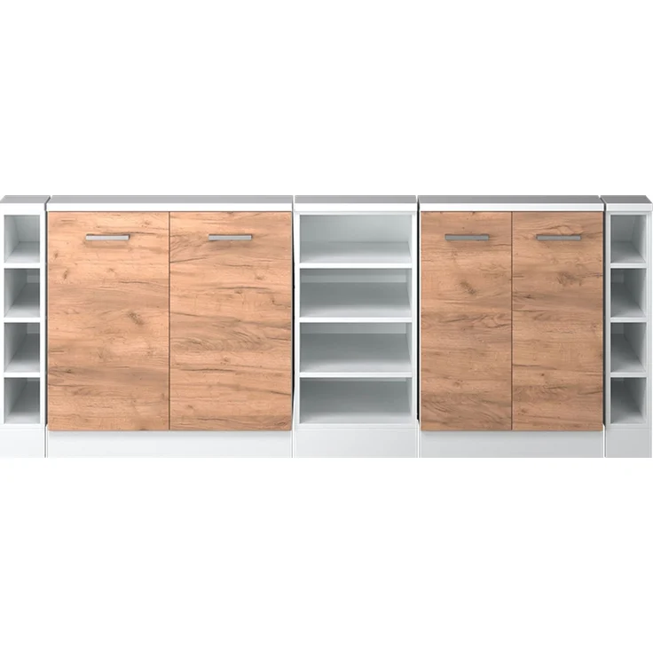 Küchenschrank für Dachschrägen R-Line Goldkraft Eiche 210 cm 5er Set Vicco – Bild 4