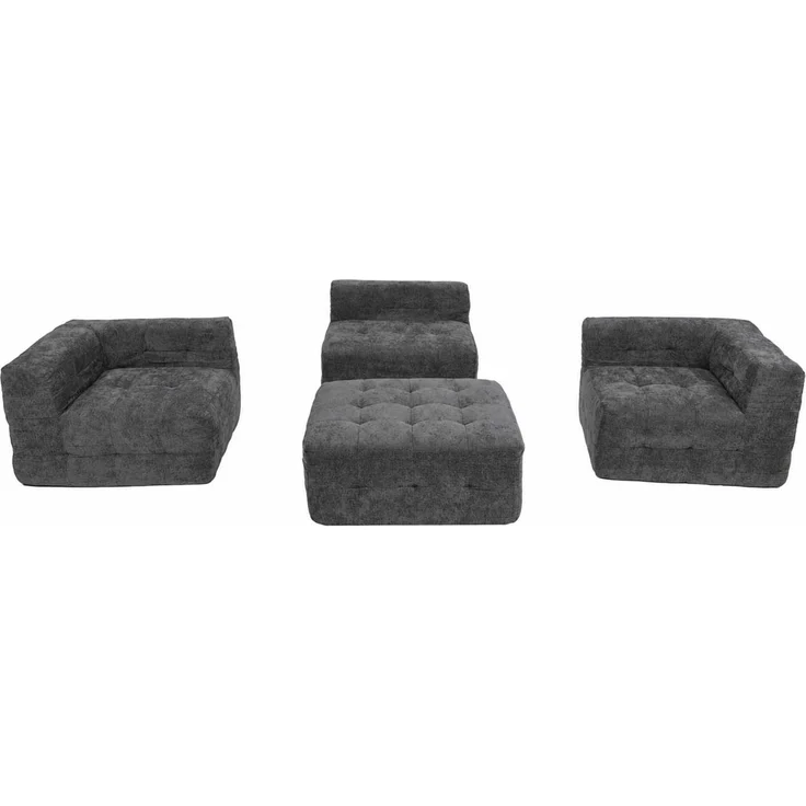 Sofa HWC-R33, 3-Sitzer Couch Polster-/Loungesofa, Stoff/Textil (340g/m²) 270cm ~ dunkelgrau – Bild 8