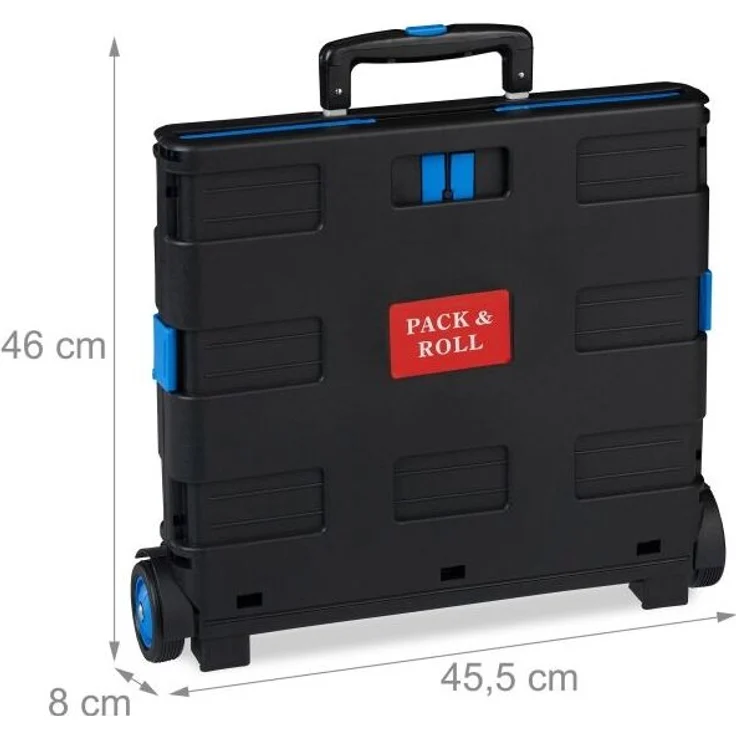 2x Einkaufstrolley klappbar blau 10031343 – Bild 5