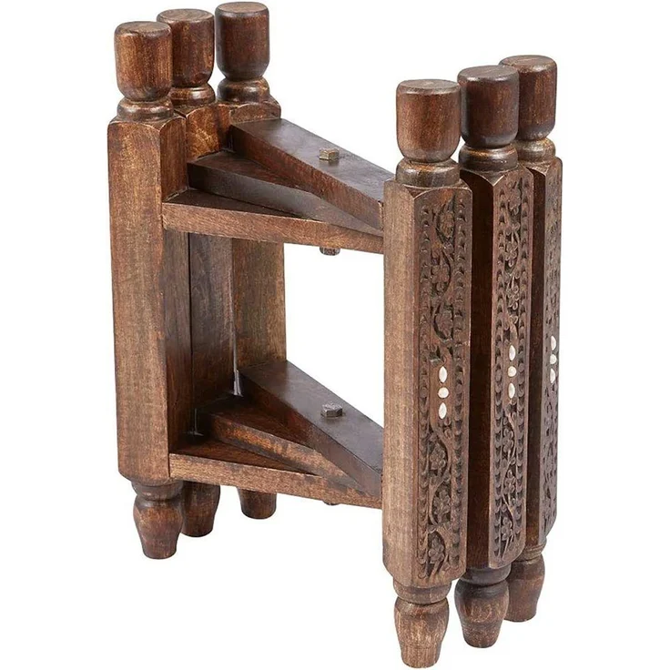 Marrakesch Orient & Mediterran Interior Beistelltisch Orient Couchtisch Halab Braun Mehdia, Beistelltisch, Teetisch, Handarbeit – Bild 2