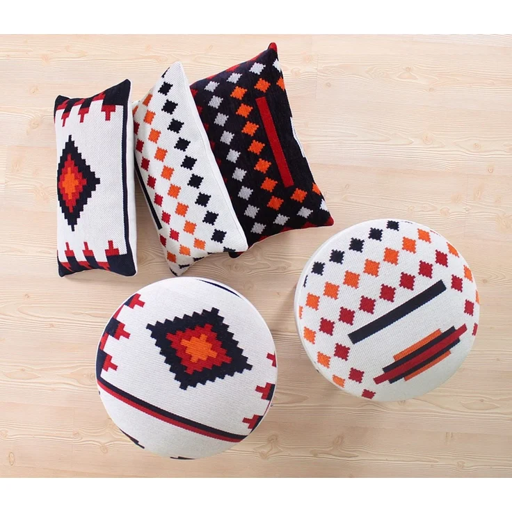 Hanah Home 'Farm - White' Pouffe, Weiß, 46 x 42 x 46 cm – Bild 6