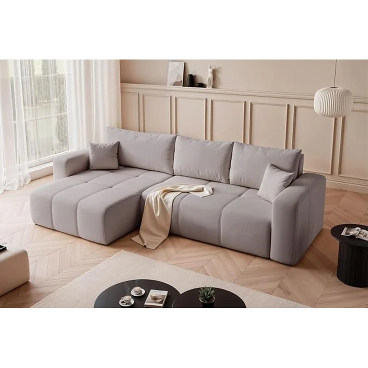 Modernes Sofa in L-Form mit Schlaffunktion und Stauraum – Bild 2
