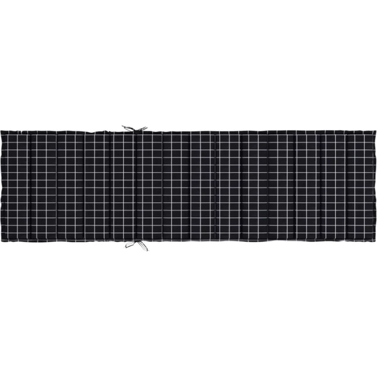 vidaXL Sonnenliegen-Auflage Schwarz Karomuster Oxford-Gewebe 361400 – Bild 4