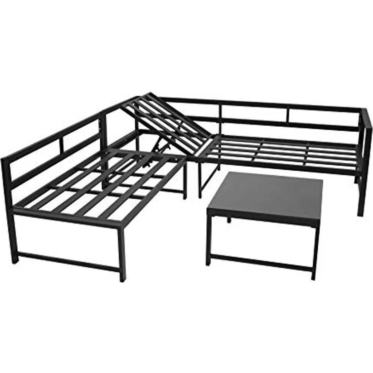 DEGAMO Gartenlounge-Set MONTANA, Ecksofa mit Liegefunktion, Tisch, Aluminium wetterfest – Bild 6