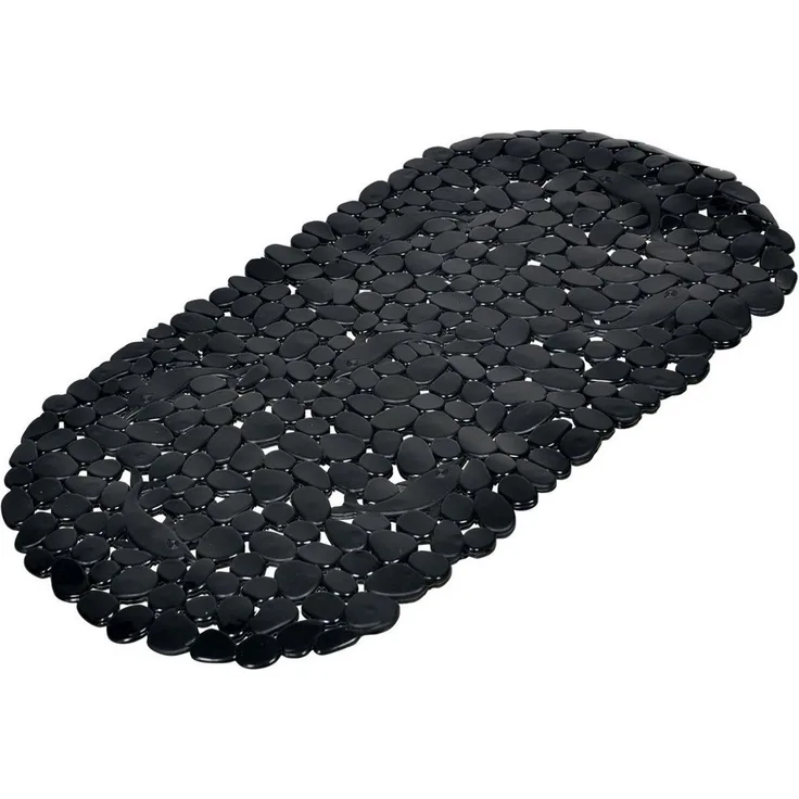 One Home Badematte Steinoptik, mit Saugnäpfen, PVC, abgerundetes Rechteck, rutschhemmender Rücken