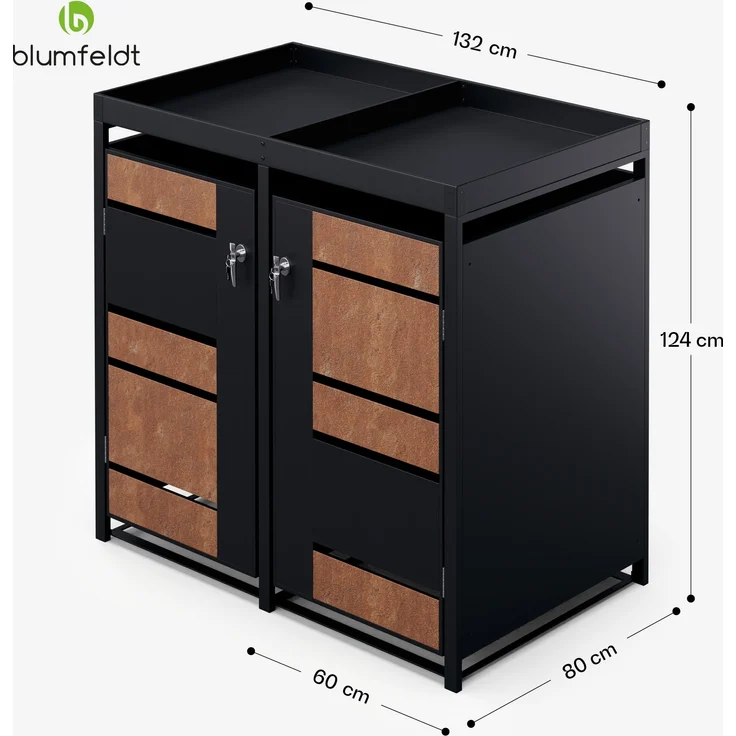 blumfeldt Mülleimer BinSafe, Mülltonnenbox Fach Treteimer Trash Bin Garbage Müll – Bild 7