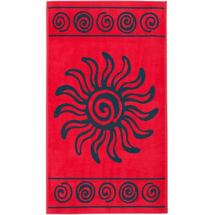 Delindo Lifestyle Strandtuch Tropical SUN, Velours (1-St), Jacquard-gewebtes Motiv XXL – Bild 1