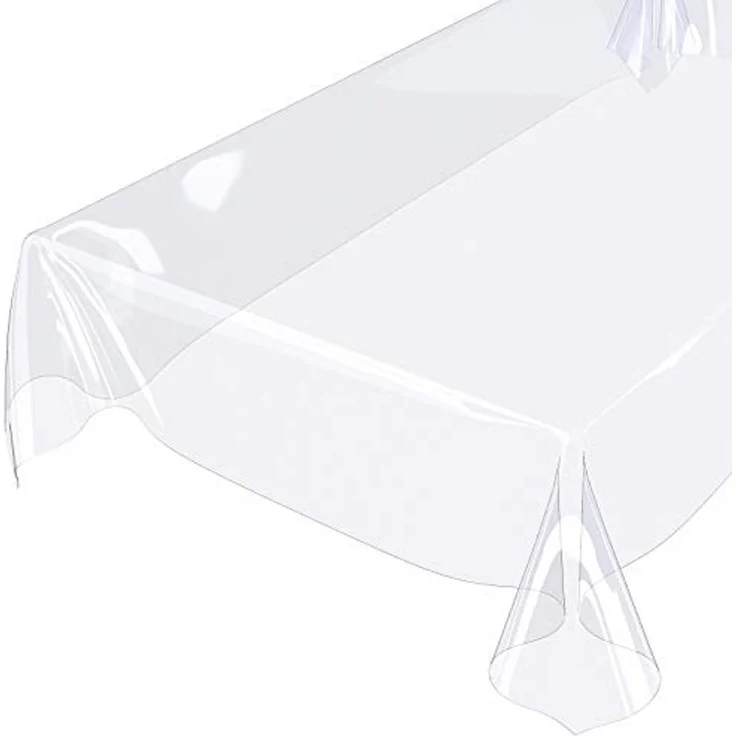 ANRO Tischdecke KLARA abwaschbar Tischfolie transparent Gartentischdecke 0,2mm (Einzelstück 1-tlg), wasserabweisend Durchsichtig Transparent Breite 140cm – Bild 2