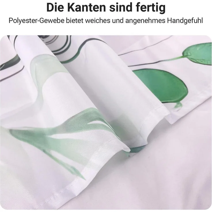 Duschvorhang Blumen Textil Antischimmel Polyester 180x180cm 12 Ösen wasserdicht – Bild 5