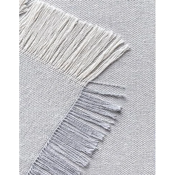 Todocama Mehrzweck-Tagesdecke, Tagesdecke, Überwurf für Bett, Sofaüberwurf, Jarapas, einfarbig (180x260 cm, hellgrau). – Bild 5
