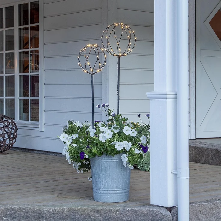 LED-Dekoration "Sphere", 2er Set, 96 ww LED – Bild 4