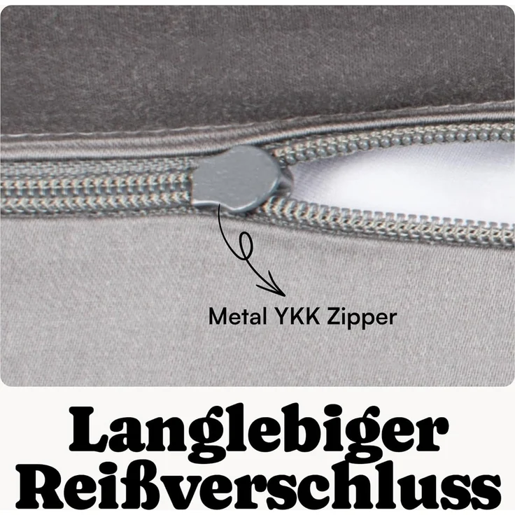 Seralino Kissenbezüge Mako Satin Kissenbezug (100% Bio Baumwolle) weich, hautfreundlich, (2 Stück), Fairtrade/ GOTS zertifizierte uni Kissenhülle mit Reißverschluss – Bild 7