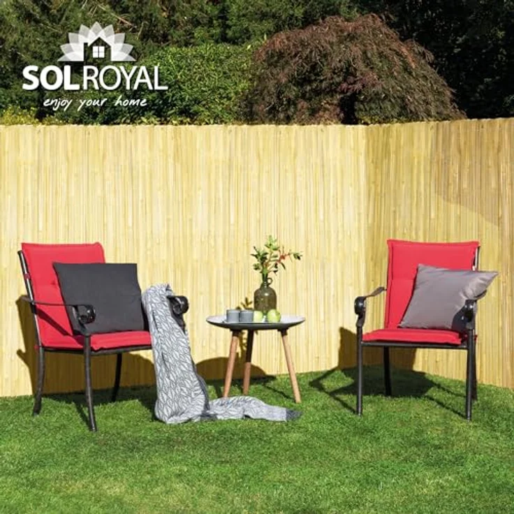 Sol Royal Hell Glänzender Split Bambus Sichtschutz 80x600 cm – Sichtschutz Bambus Zaun Bambusmatte Gartensichtschutz Balkon Sichtschutzzaun – Natursichtschutz Witterungsbeständig B33 – Bild 11
